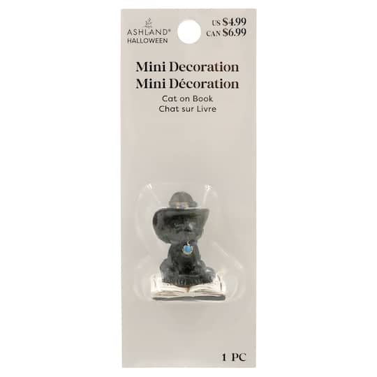 Mini Black Cat on Book by Ashland®